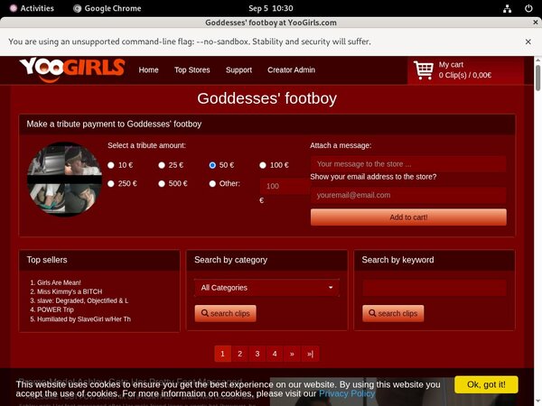 Account Free For Goddesses Footboy