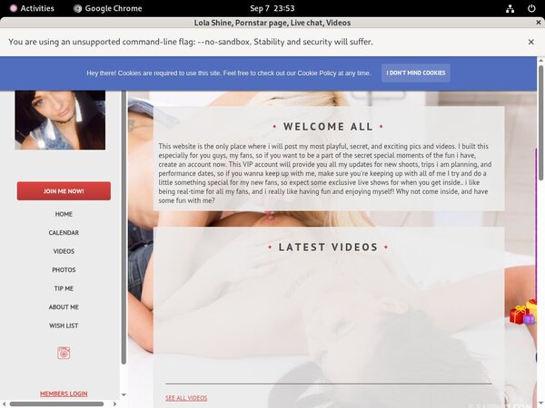 Create Lolashine.modelcentro.com Account