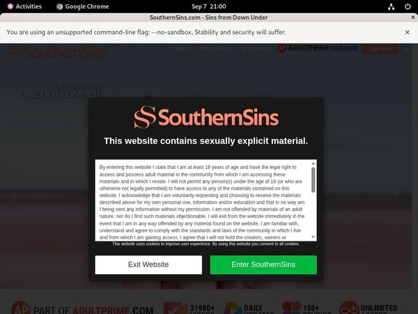 Discount Sins Southern Free Trial