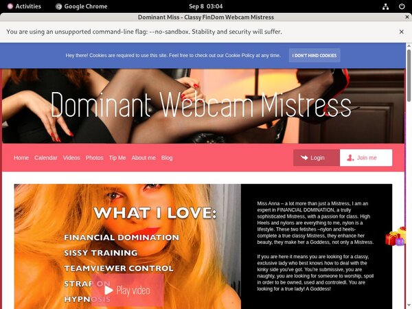 Dominantmiss.com Member Sign Up