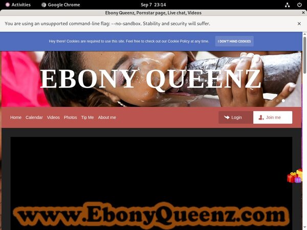 EbonyQueenz Signup Page