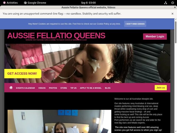 Free Login For Aussie Fellatio Queens