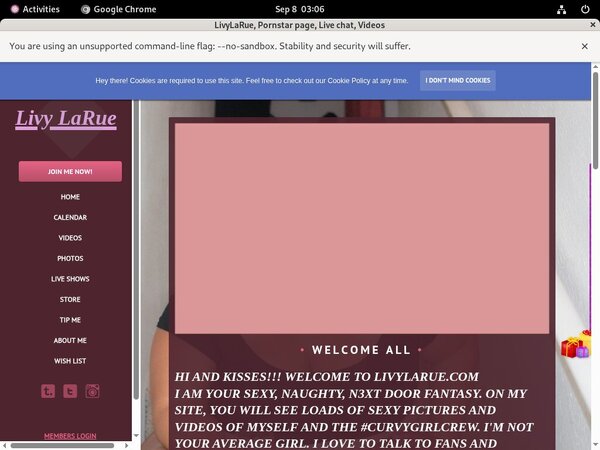 Gratis LivyLaRue Konto