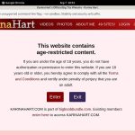 Karina Hart Sign Up Page