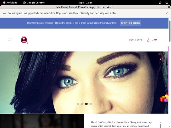 Ms. Cherry Bardot Vendo Page