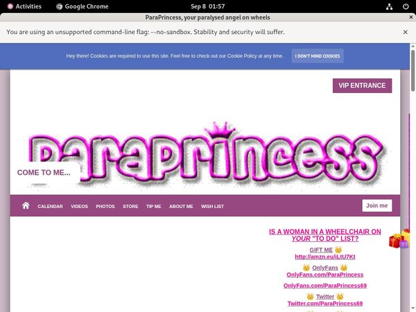 Paraprincess.com With Amex