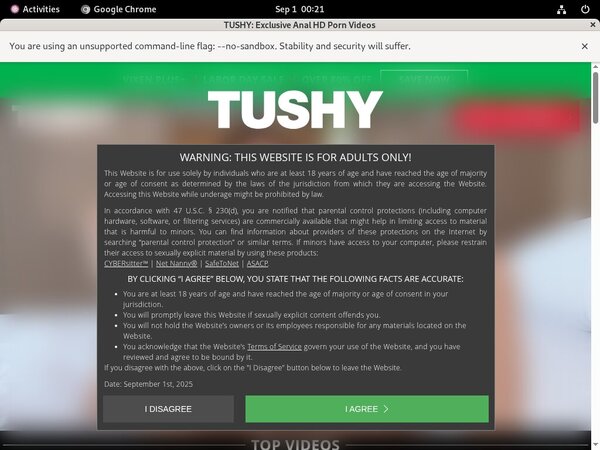 Tushy.com Trial Sign Up